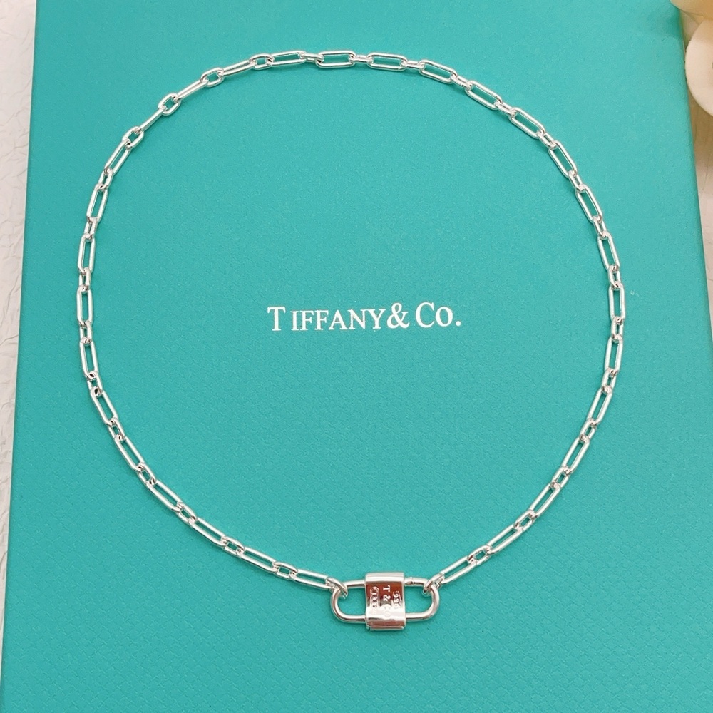 Tiffany & Co. Silver lock necklace